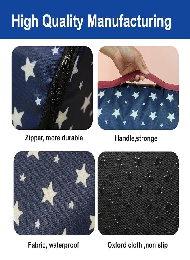 Homestic Foldable Igloo Dog House | Soft & Adjustable Travel Pet Shelter for Cat & Rabbits with Sleeping Bed | Cave Bed Tent Shelter for Pets | Medium - Blue Polka Dots - Image 5